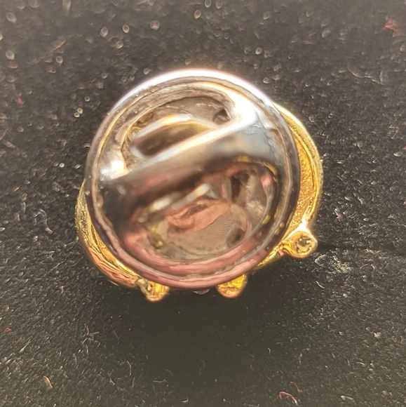 Vintage Lady Bug Gold Tack Pin Rhinestone - Picture 4 of 4